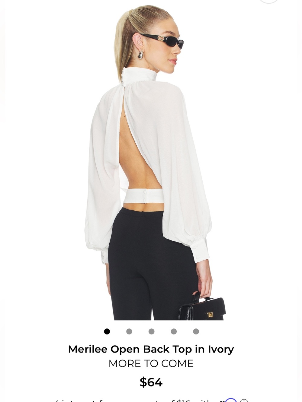 Merilee Open-Back Blouse - More to Come/Revolve